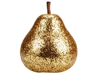 Glittery golden pear