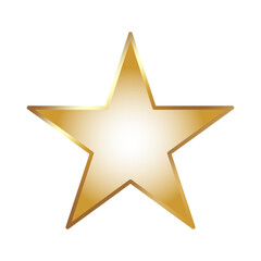 3d golden star, vignette edge transparent design, award photo frame.