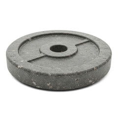 Gray stone weight plate power lifting training strongman concrete gym on transparent background