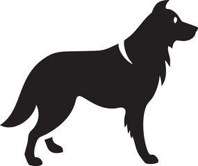 black silhouette of a dog