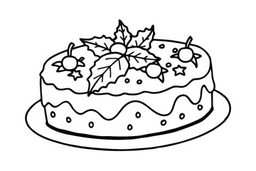 Holiday Fruitcake And Decorations