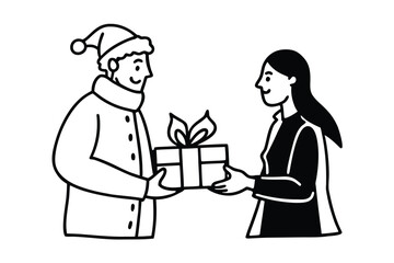 Holiday Gift Exchange Scene