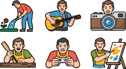 Adventurer Climbing Mountain Peak Illustration Outdoor Exploration and Challenge Concept