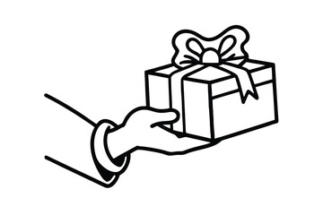 Hand Delivering Wrapped Gift