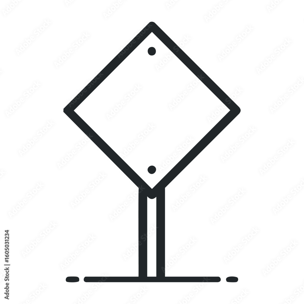 Poster traffic sign icon with simple design for minimalist applications. vector illustration