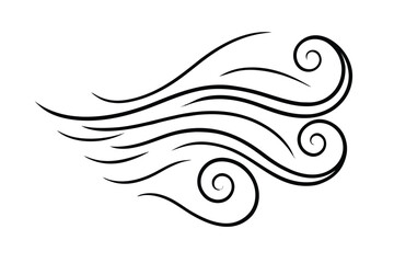 Gentle Breeze Icon With Swirly Lines