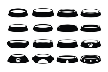 Collection of twelve distinct black bear silhouettes showcasing various poses and perspectives against a white background