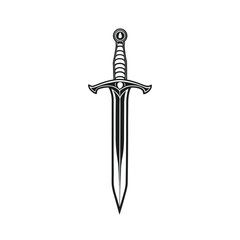 Sword icon black vector. Adobe Illustrator Artwork
