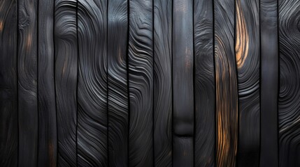 Fototapeta premium Shou sugi ban wood planks creating a stunning textured background
