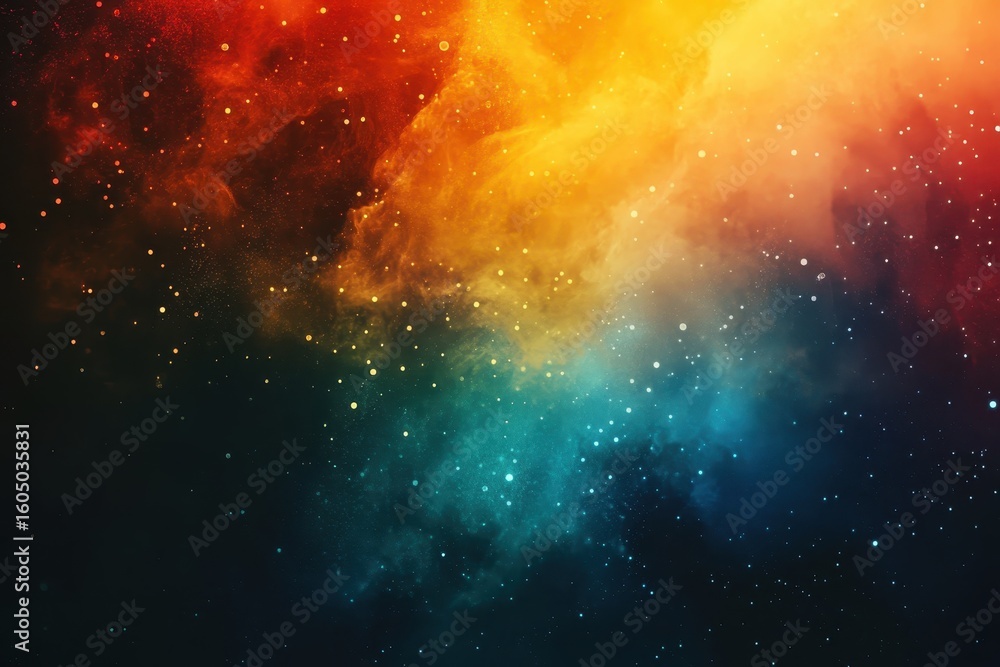 Poster vibrant abstract animated gradient background with a blend of colors representing cosmic imagery, ab