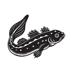 Fototapeta premium mudskiper fish vector illustration logo sticker