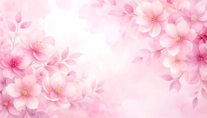 Fototapeta premium Delicate pink floral background
