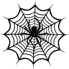 Black spider web with arachnid spiderweb