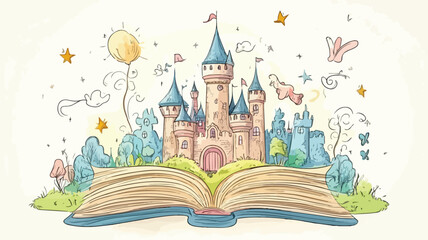 Enchanting Fairy Tales and Castle Tower Pop Up Fantasy Scene