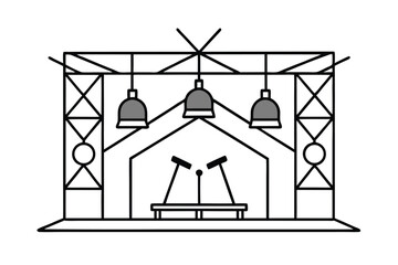 Cartoon Workshop Lighting Vector