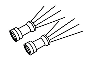Cartoon Flashlights With Beams