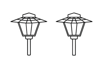 Solar Powered Garden Lights Vector