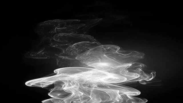 Masterpiece Smoke Material Fading from Bottom to Top on Black Background - Ultra Clear 32k CG Quality
