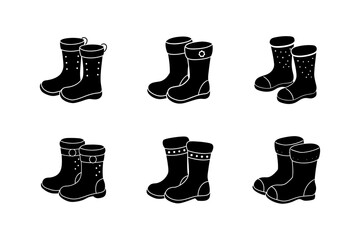 santa's boots vector art silhouette