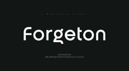 Forgeton Modern Sans Serif Font. Minimalist Futuristic Typeface. Typography abstract italic bold fonts technology, sport, movie brand and logos. vector illustration