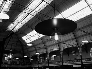 Victorian architecture the market hall roof in Derby UK