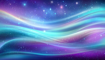 Fototapeta premium Abstract Colorful Space Waves Background
