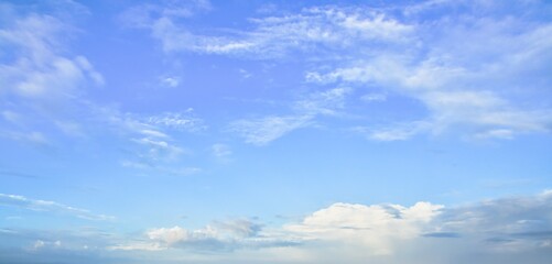 Sky replacement of New Zealand clean blue sky and clouds.