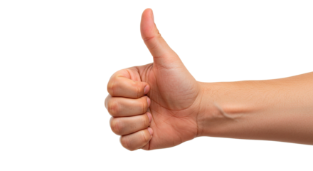Thumbs up gesture stock photo for approval success agreement like positive feedback and encouragement