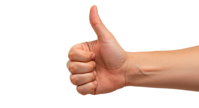 Thumbs up gesture stock photo for approval success agreement like positive feedback and encouragement