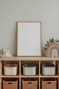 Baby Room mockup with Poster Frame