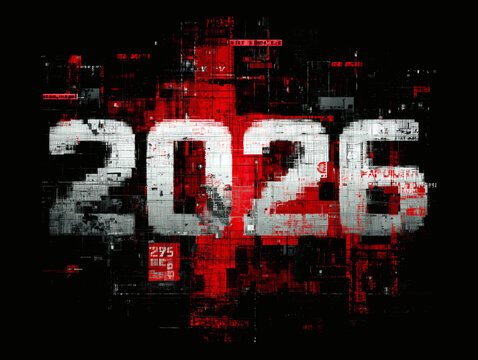 Minimalist font design text 2026 abstract geometric