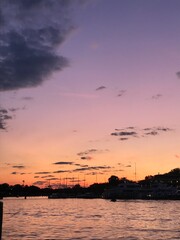 sunset over the sea