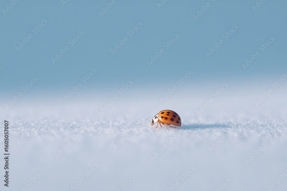 Poster single small animal positioned in vast clean background to showcase minimalism with ample copy space