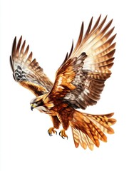 Fototapeta premium Bird of Prey, Hawk in Flight