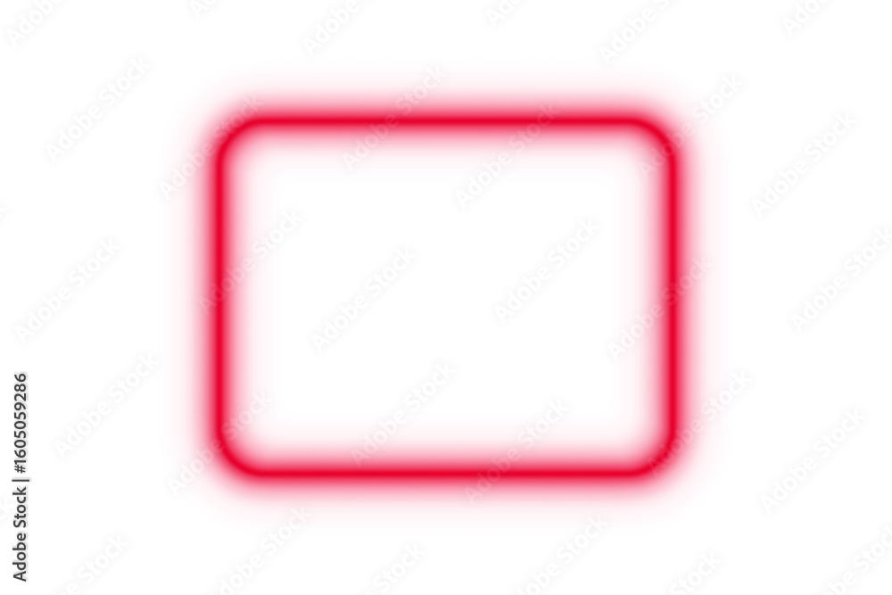 Poster pink neon rectangle frame glowing light border rounded corners laser beam outline empty transparent 