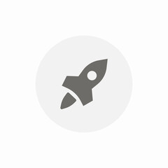 rocket fly icon sign vector