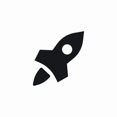 rocket boost icon sign vector