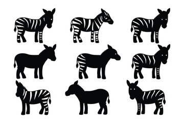 Obraz premium Collection of twelve black frog silhouettes displayed in a grid showing various poses and body shapes