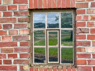 window in a brick wall
