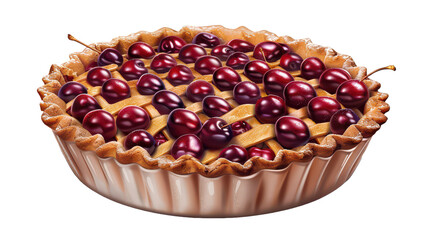 Cherry Pie A mouthwatering cherry pie, featuring a golden crust and a lattice.png