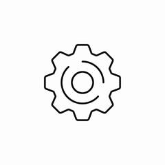 settings cog icon sign vector