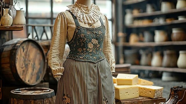 dutch dairy maid traditional attire video
