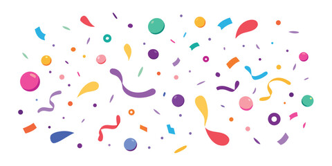 Festive birthday party invitation template ready for printing, designed for easy customization of party details..eps