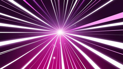Abstract Purple Light Speed Tunnel: Hyperspace Travel with Glowing White and Pink Lines