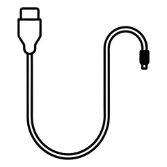 usb cable isolated on white background