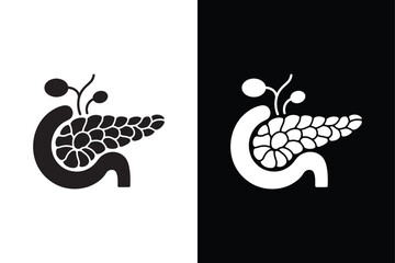Pancreas icon isolated vector icon illustration on white background.