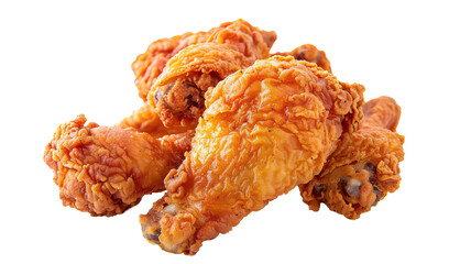 fried chicken isolated on transparent white background, food item.png