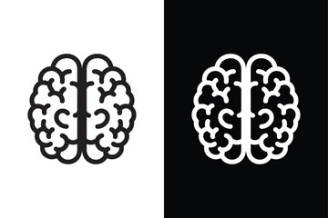 Brain icon isolated vector icon illustration on white background.