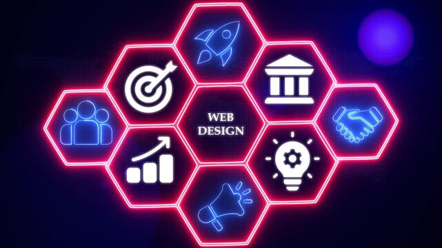 Creative Web Design and User Interface Development Concept. 