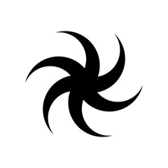 Obraz premium Abstract black organic shape with a gentle curve and a somewhat rounded feel